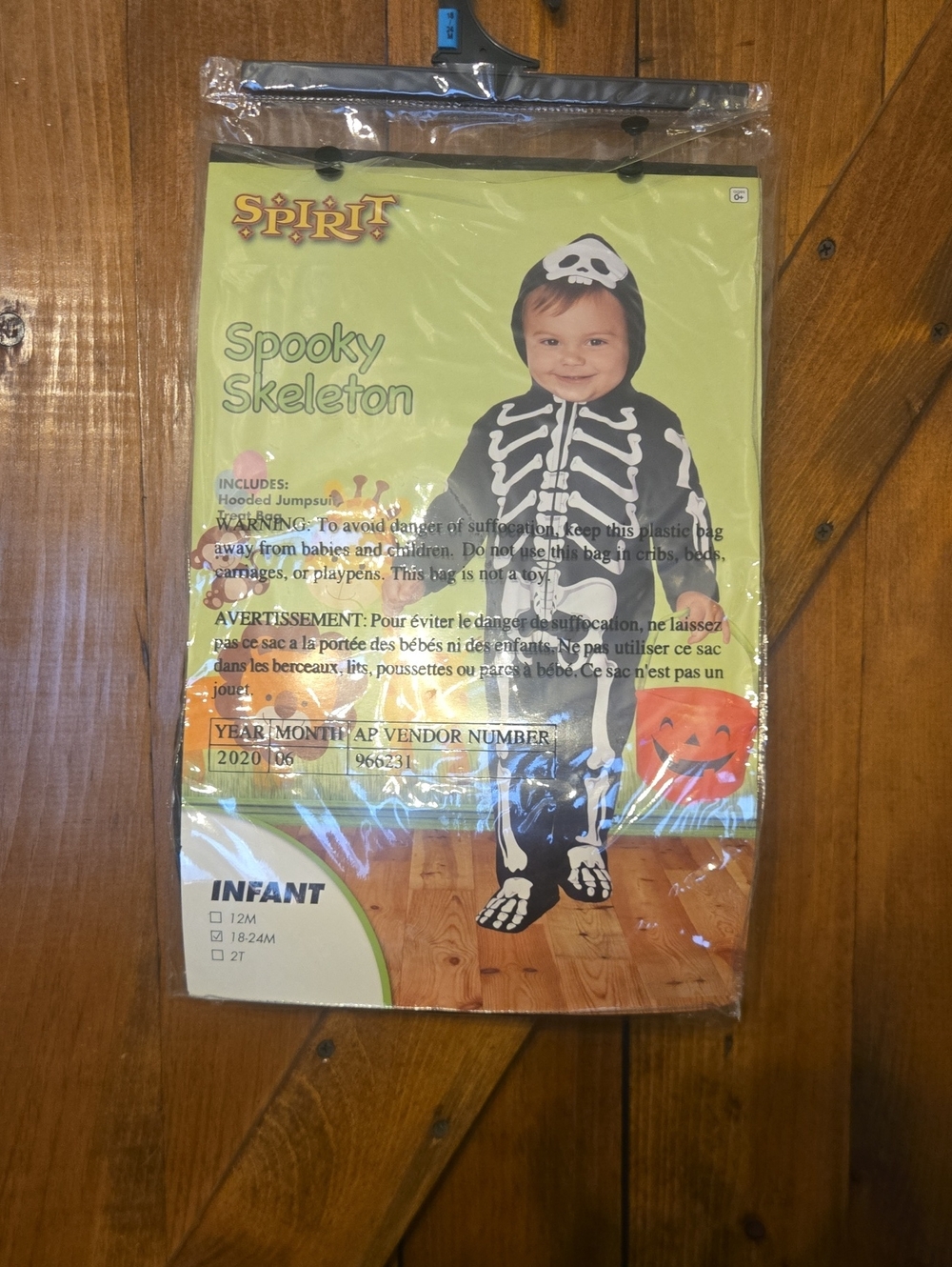Spirit Infant Spooky Skeleton Costume - Black & White